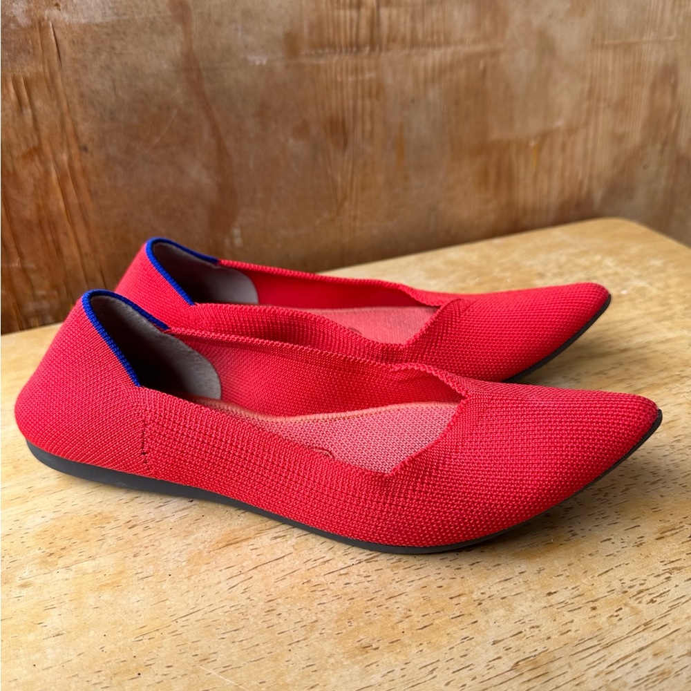 Rothy’s The Point Flame Red Slip On Washable Flat